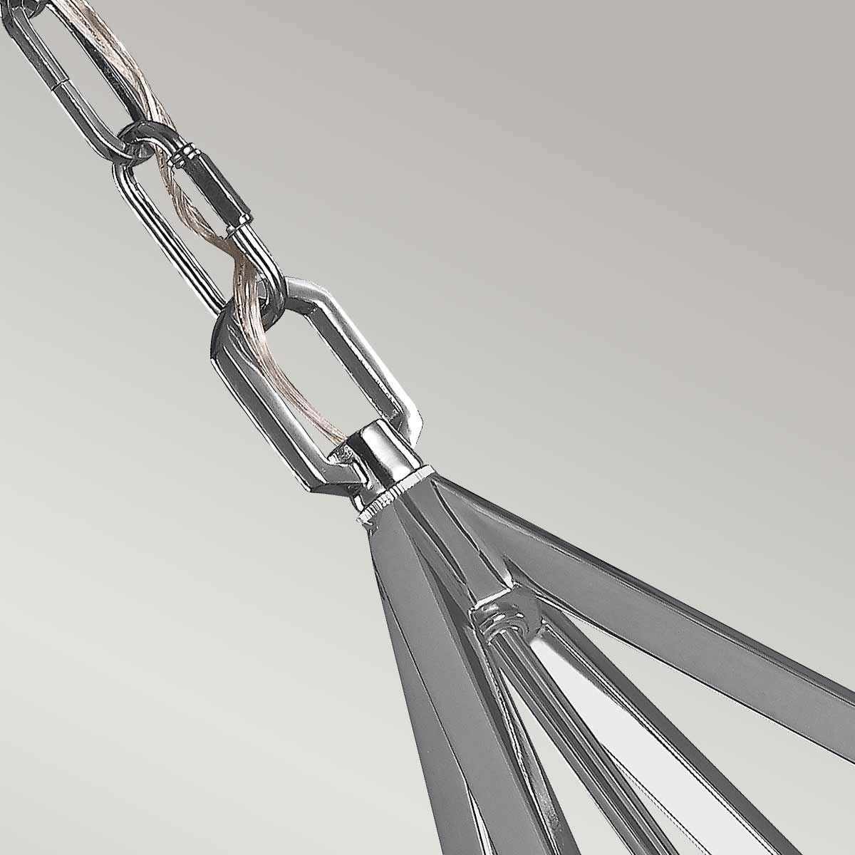 Nico Pendelleuchte, 1-flammig, groß, Chrom poliert - Elsteadlighting - leuchtengrosshandel24