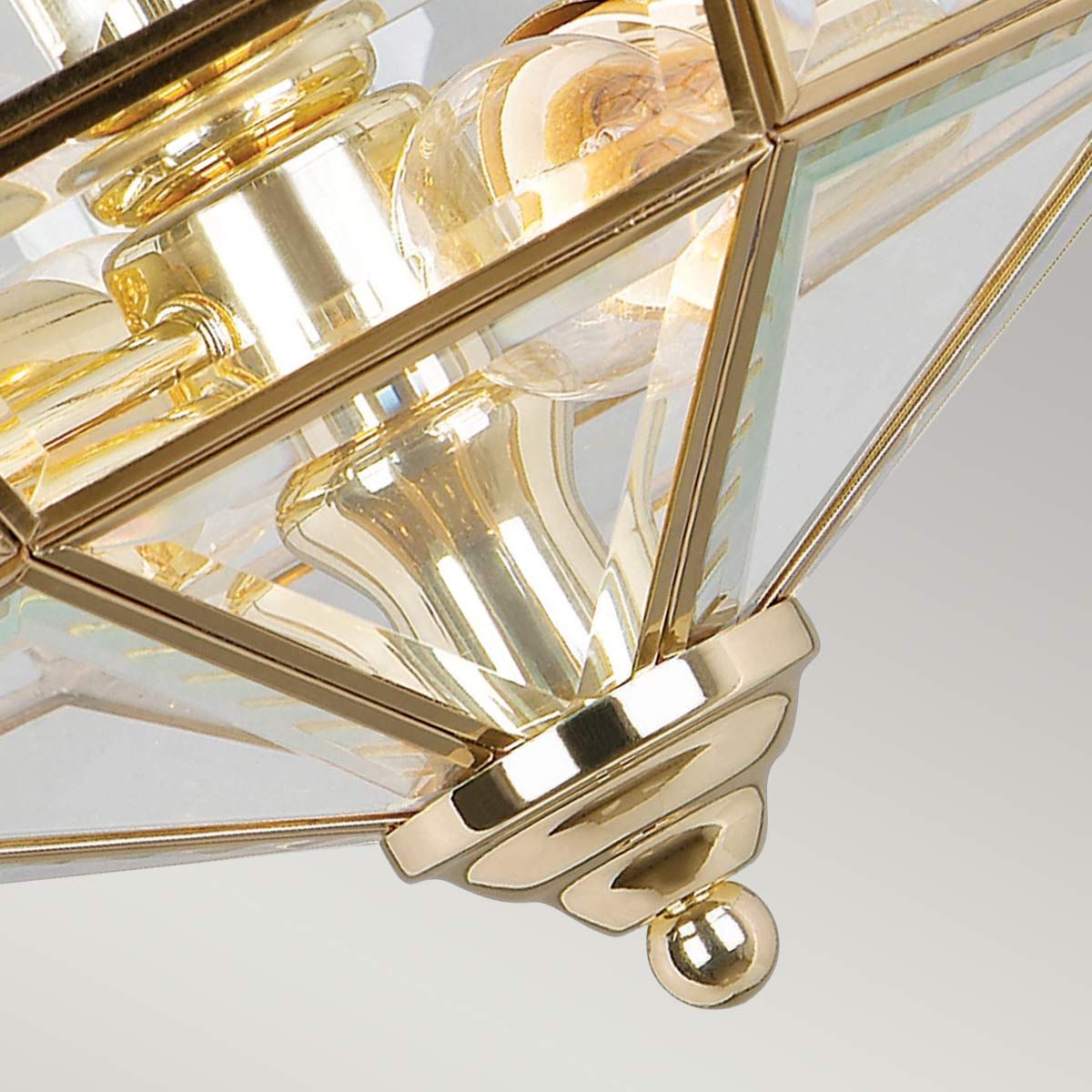 Old Park 2 - flammige Halbdeckenleuchte, poliertes Messing - Elsteadlighting - OLD - PARK - PB