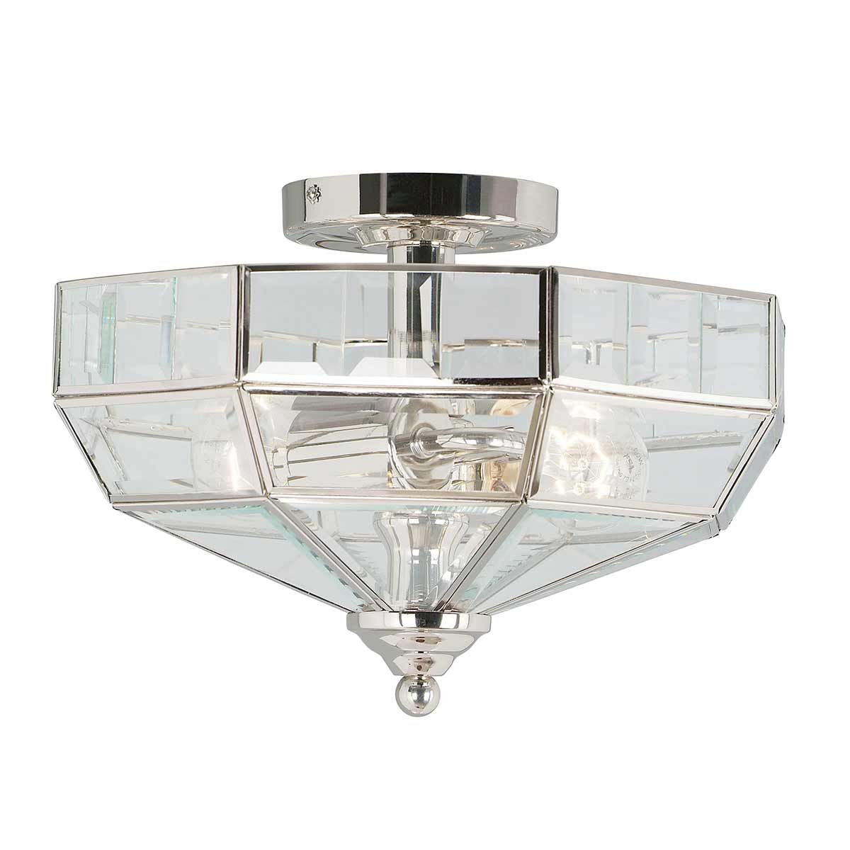 Old Park 2 - flammige Halbdeckenleuchte, poliertes Nickel - Elsteadlighting - OLD - PARK - PN