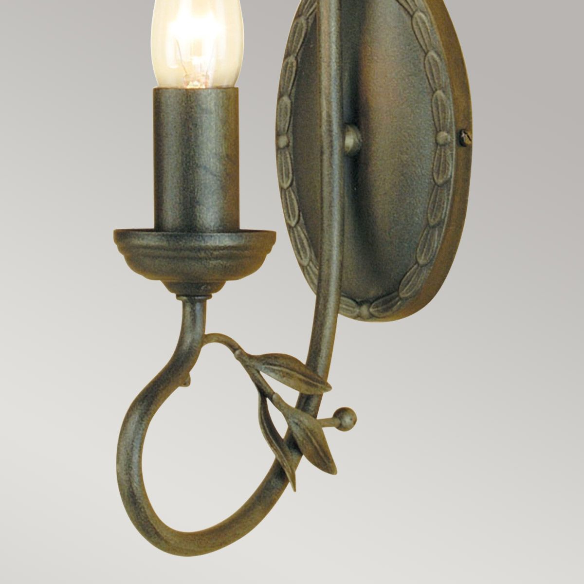 Olivia 1 - flammige Wandleuchte - Schwarz/Goldpatina - Elsteadlighting - OV1 - BLK - GOLD
