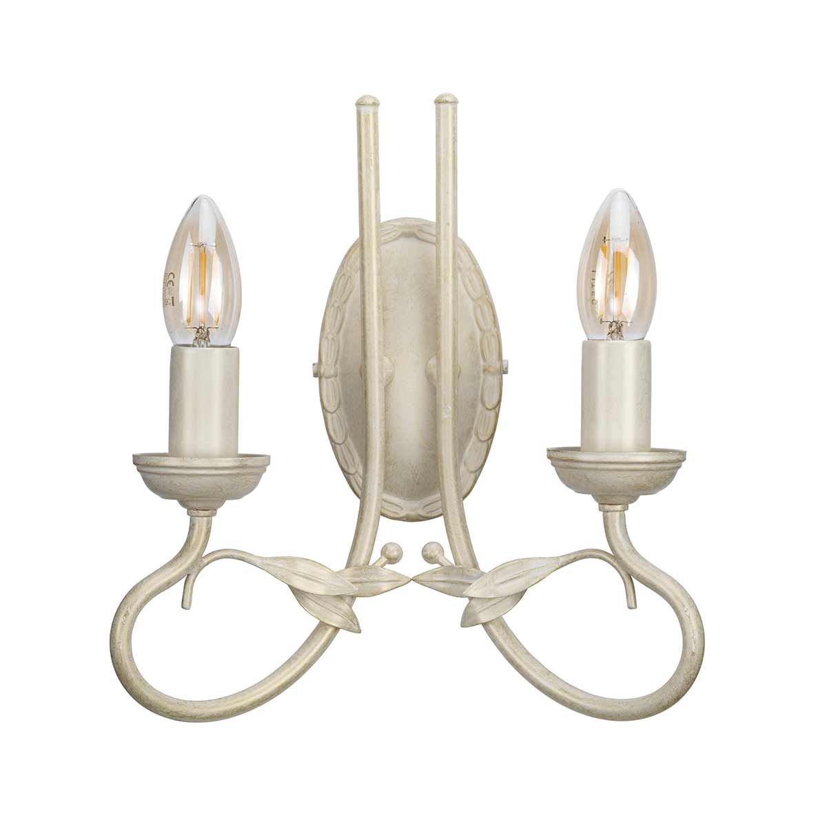 Olivia 2 - flammige Wandleuchte - Elfenbein/Goldpatina - Elsteadlighting - OV2 - IVORY - GOLD