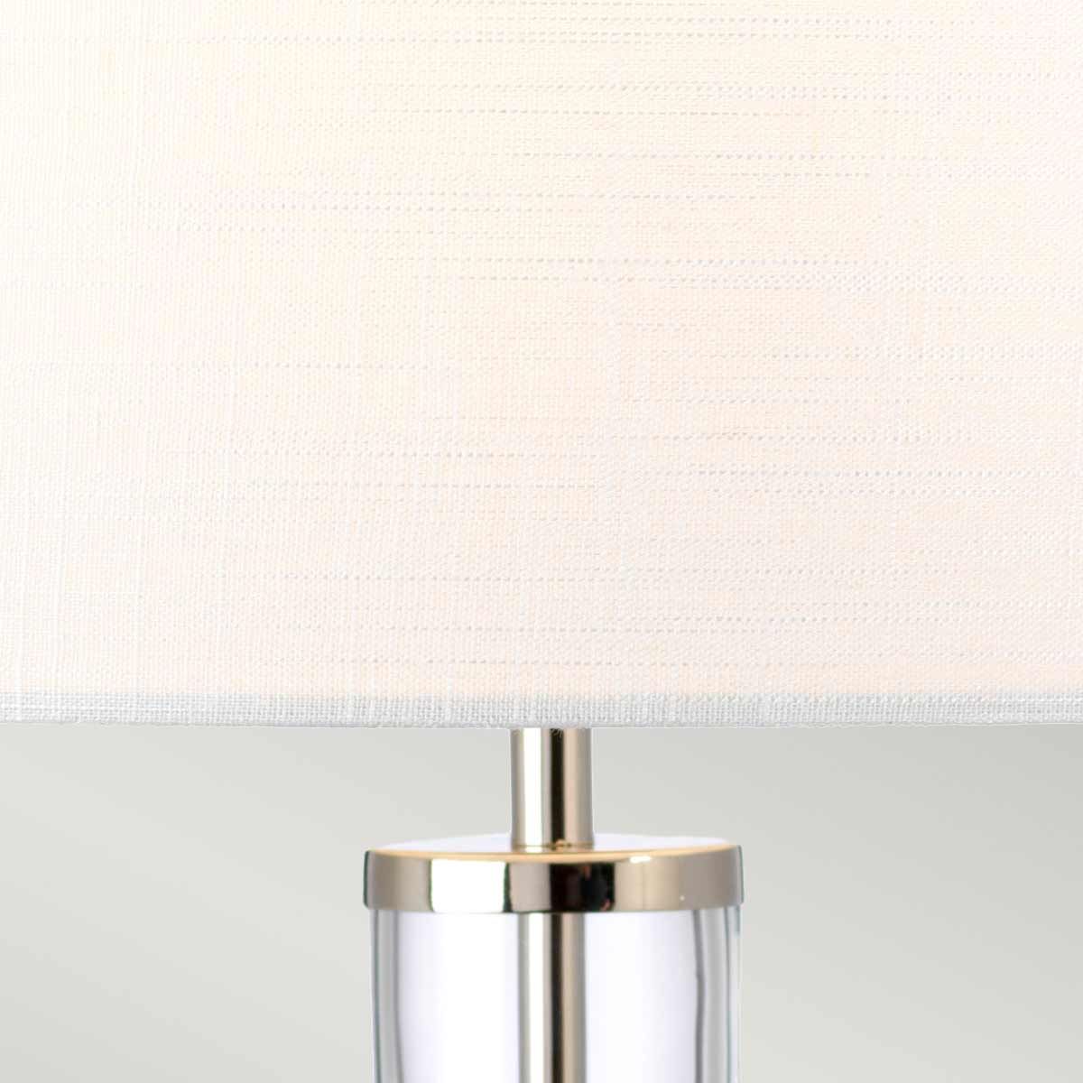 Orb 1 - flammige Tischlampe (komplett mit weißem Schirm) – poliertes Nickel mit weißem Schirm - Elsteadlighting - ORB - CLEAR - PN - WHT