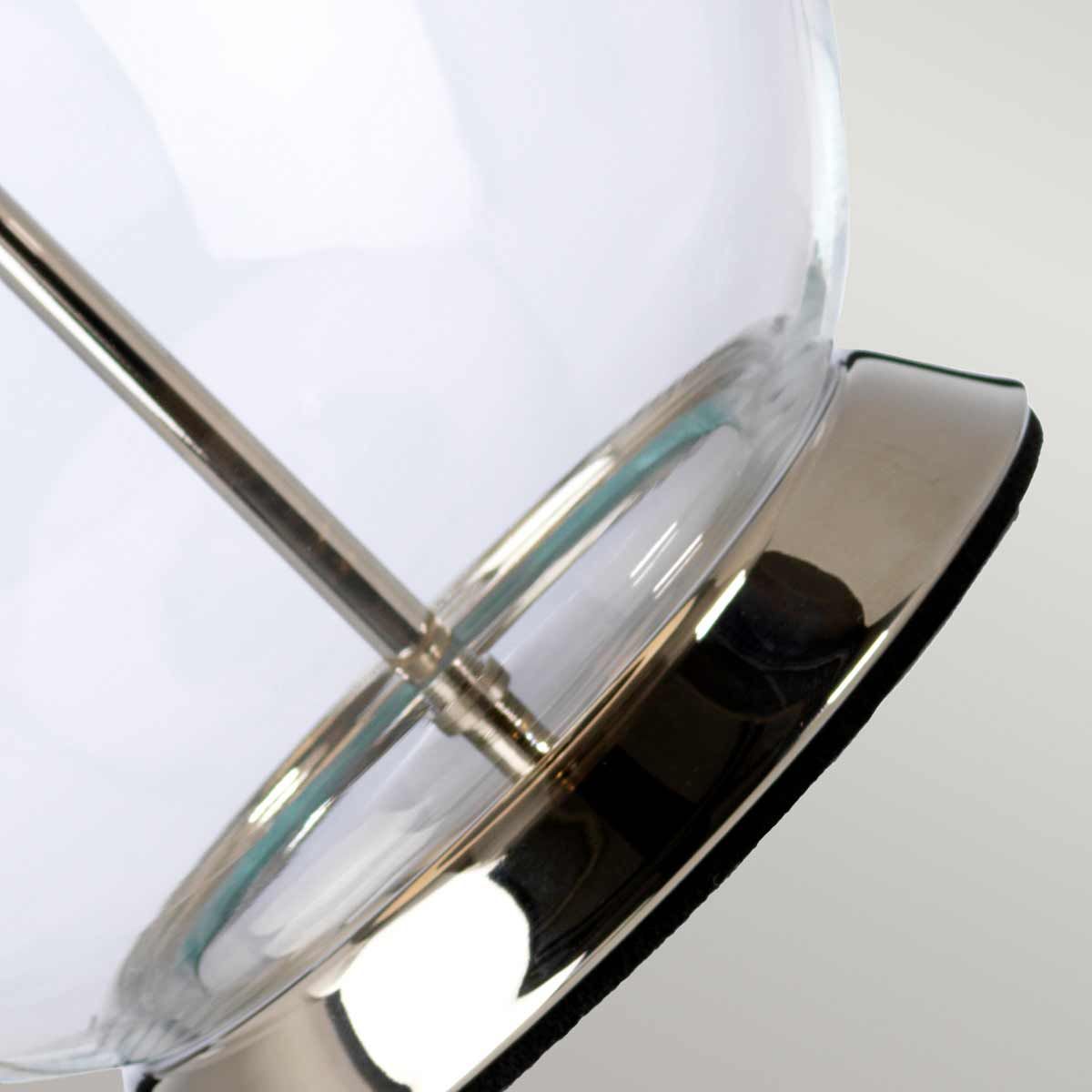 Orb 1 - flammige Tischlampe (komplett mit weißem Schirm) – poliertes Nickel mit weißem Schirm - Elsteadlighting - ORB - CLEAR - PN - WHT