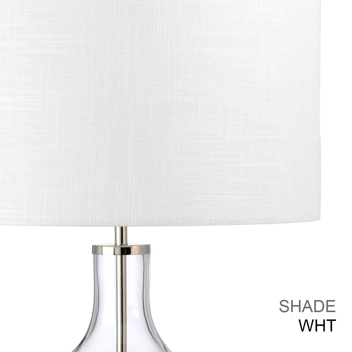 Orb 1 - flammige Tischlampe (komplett mit weißem Schirm) – poliertes Nickel mit weißem Schirm - Elsteadlighting - ORB - CLEAR - PN - WHT