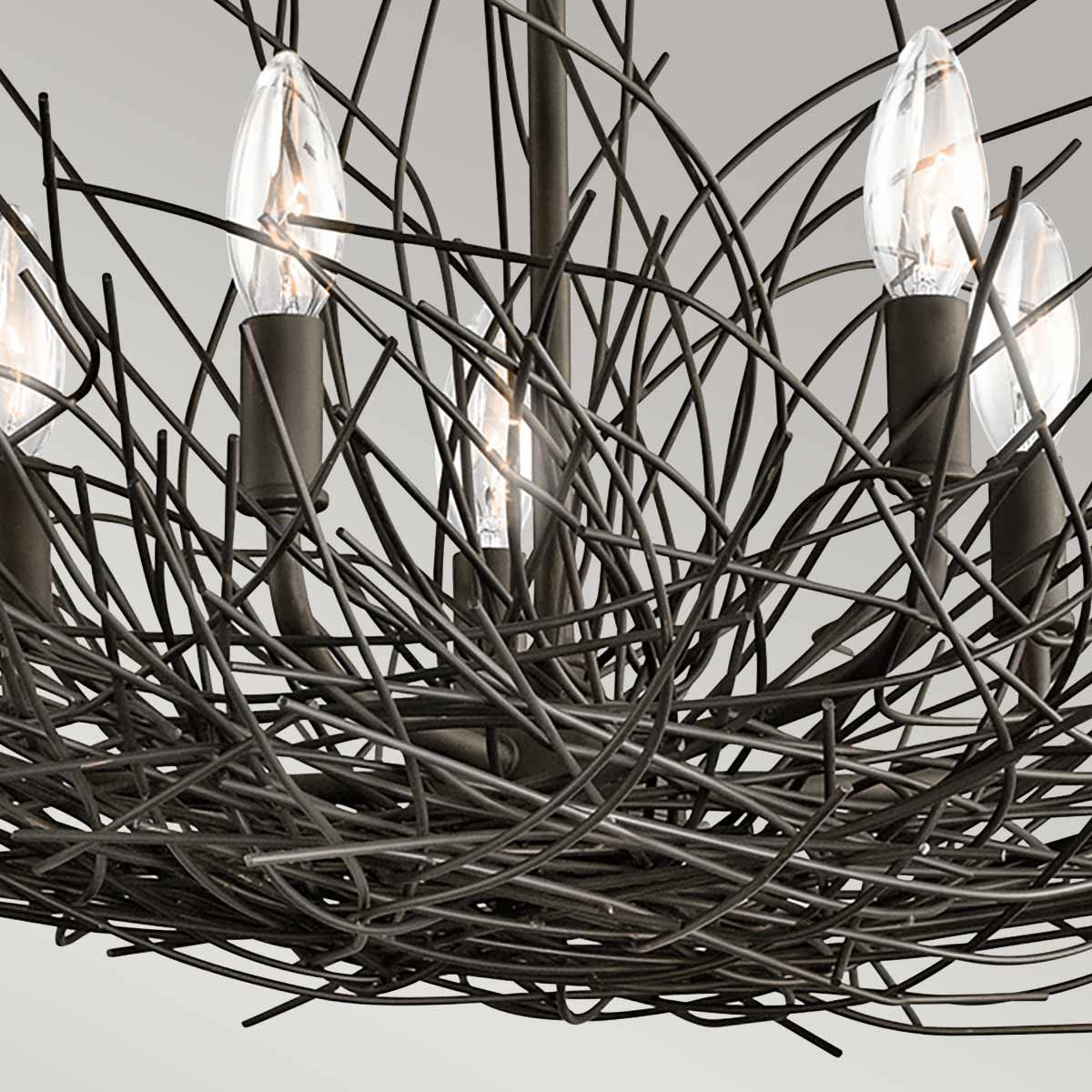 Organique 5 - flammiger Kronleuchter – Olde Bronze - Elsteadlighting - KL - ORGANIQUE5