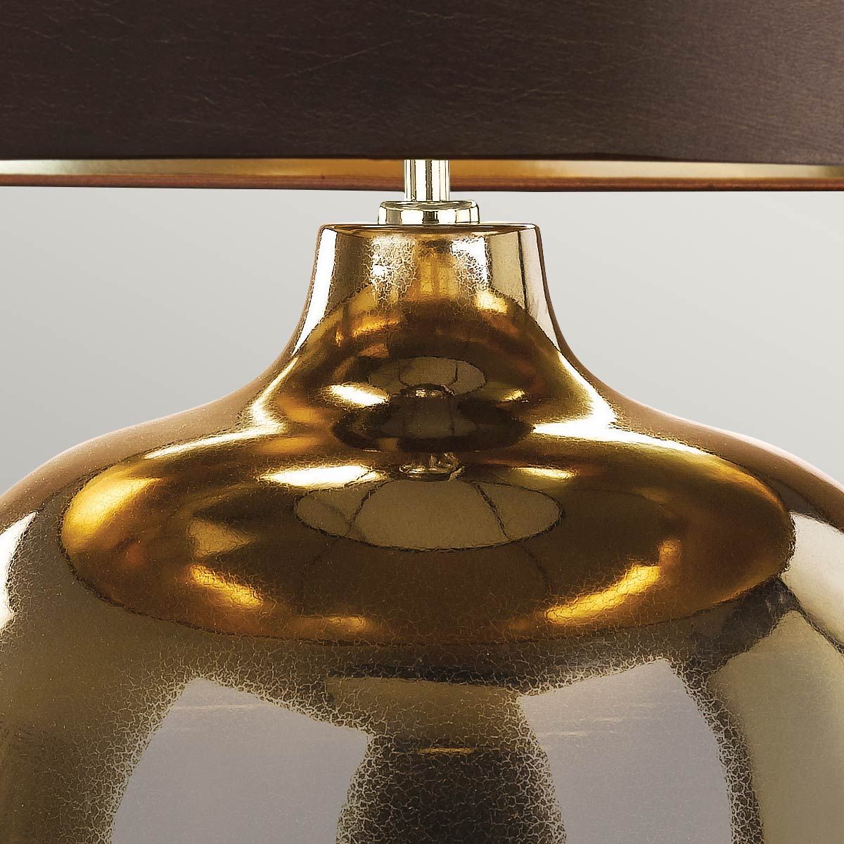 Ottoman 1 - flammige Tischlampe - Bronze Metallic, brauner Schirm - Elsteadlighting - OTTOMAN - TL