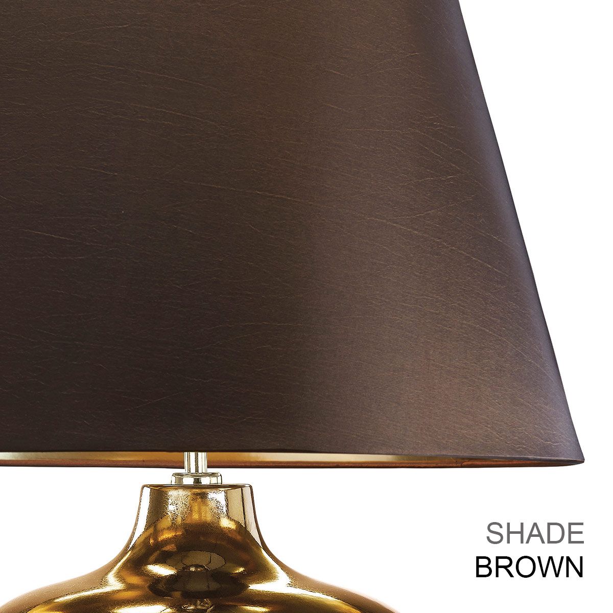 Ottoman 1 - flammige Tischlampe - Bronze Metallic, brauner Schirm - Elsteadlighting - OTTOMAN - TL
