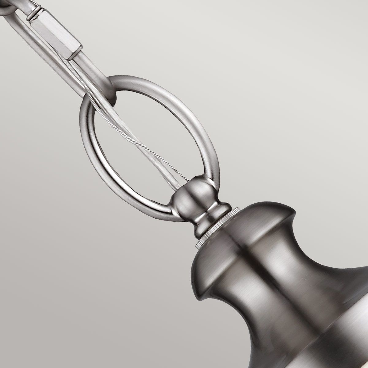 Parkman Pendelleuchte, 1 - flammig, groß, gebürsteter Stahl - Elsteadlighting - FE - PARKMAN - PL - BS