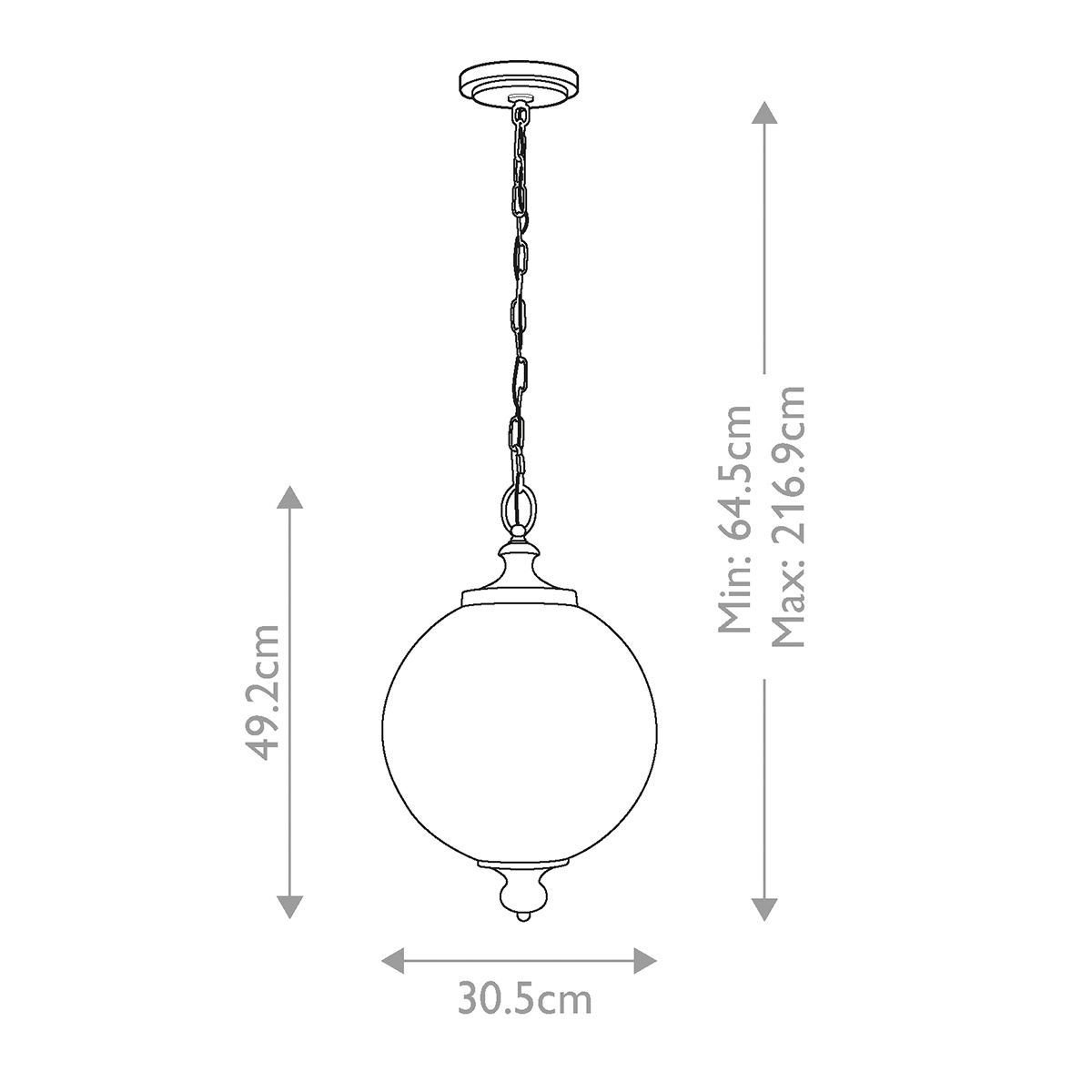 Parkman Pendelleuchte, 1 - flammig, groß, gebürsteter Stahl - Elsteadlighting - FE - PARKMAN - PL - BS