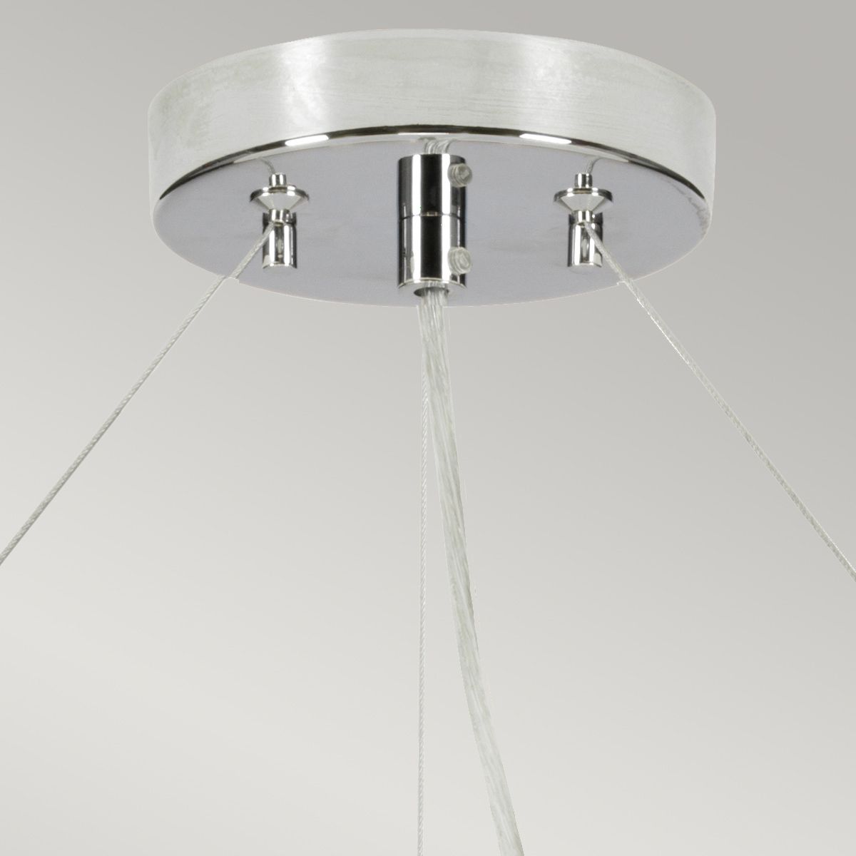 Pearce 30" Pendelleuchte mit Deckenplatte aus poliertem Chrom - Poliertes Chrom mit elfenbeinfarbenem Lampenschirm - Elsteadlighting - DL - PEARCE30 - 7LT - IV - PC