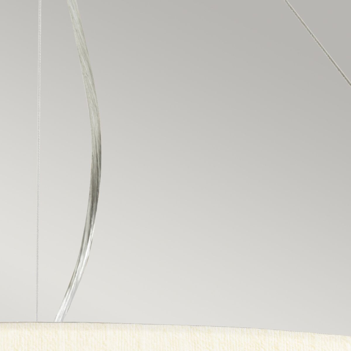 Pearce 34" Pendelleuchte mit Deckenplatte aus poliertem Chrom - Poliertes Chrom mit elfenbeinfarbenem Lampenschirm - Elsteadlighting - DL - PEARCE34 - 7LT - IV - PC