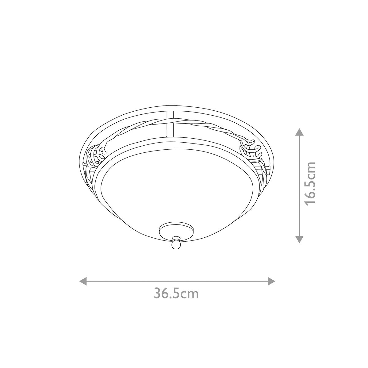 Pembroke 2 - flammige Deckenleuchte, Stil A, Schwarz - Elsteadlighting - PB - F - A - BLACK