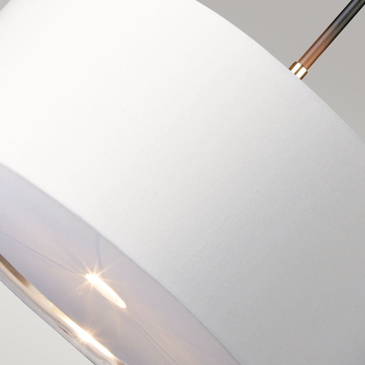 Pendelleuchte Balance 1-flammig - Schwarz/Poliertes Nickel mit weißem Schirm - Elsteadlighting - leuchtengrosshandel24