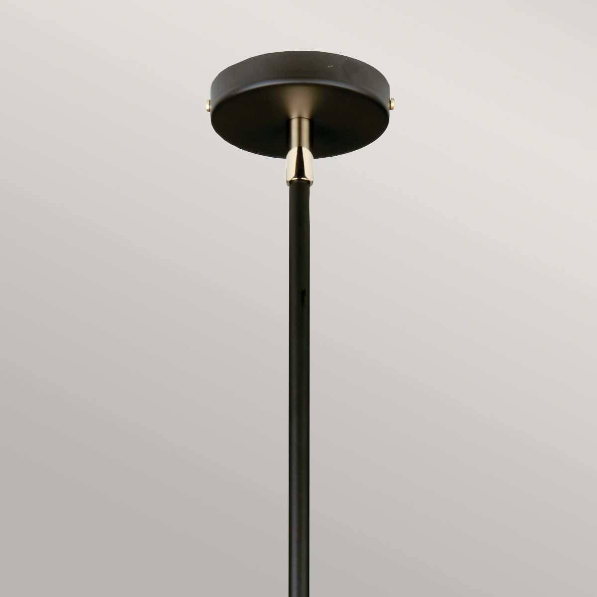 Pendelleuchte Balance 1-flammig - Schwarz/Poliertes Nickel mit weißem Schirm - Elsteadlighting - leuchtengrosshandel24