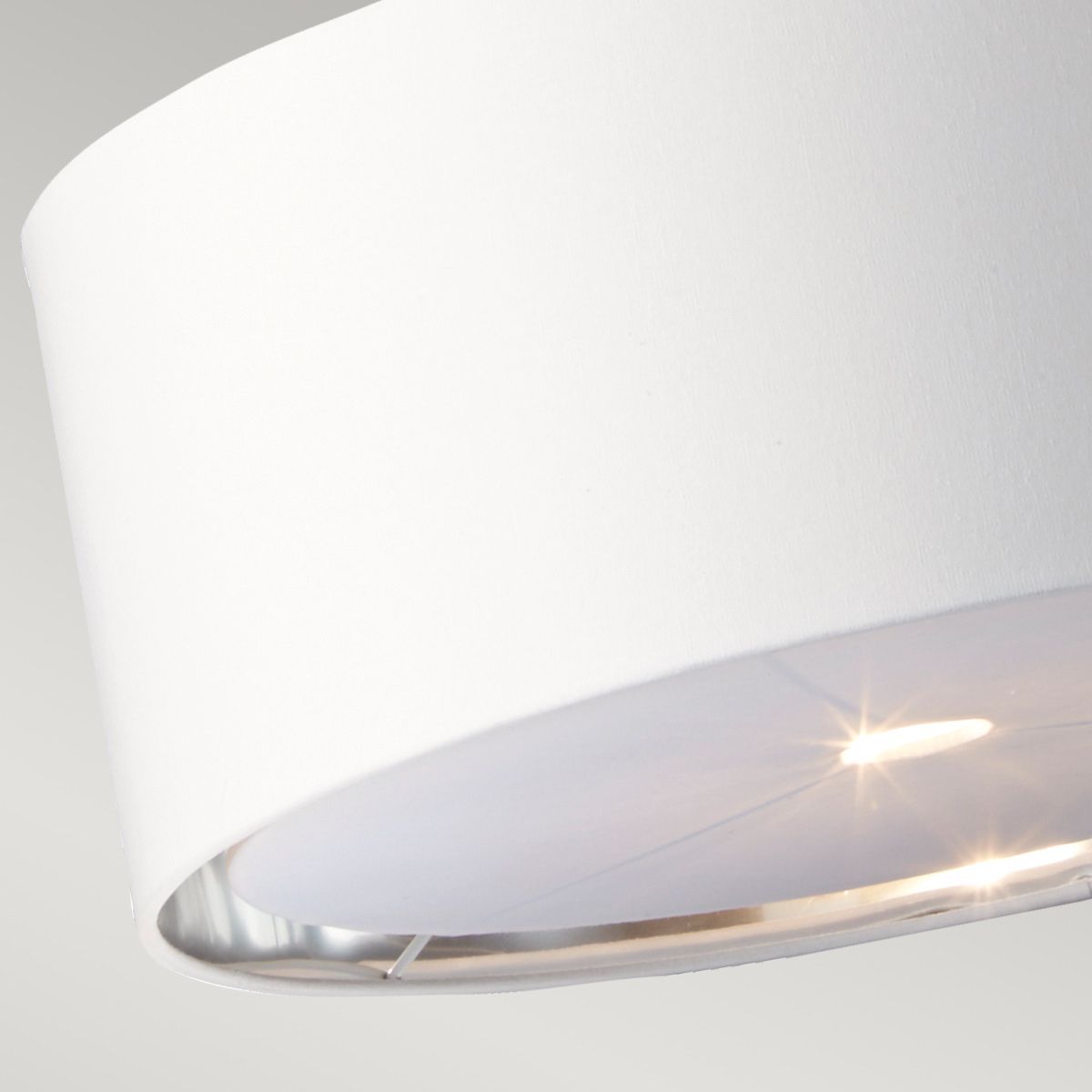 Pendelleuchte Balance 1-flammig - Schwarz/Poliertes Nickel mit weißem Schirm - Elsteadlighting - leuchtengrosshandel24