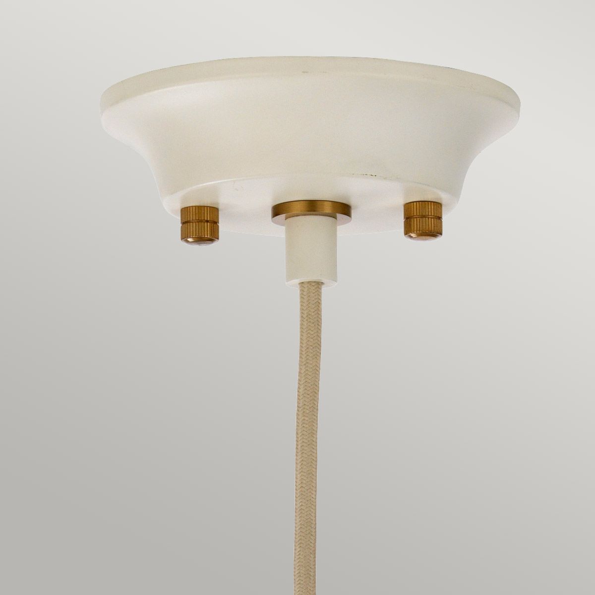Pendelleuchte Cosmos 1-flammig - Cremefarben lackiertes und gealtertes Messing - Elsteadlighting - leuchtengrosshandel24