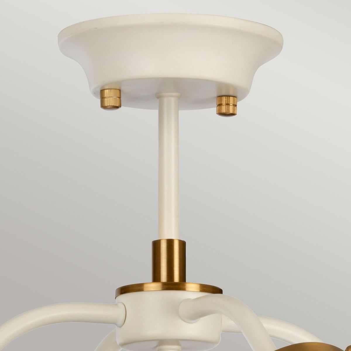 Pendelleuchte Cosmos 5-flammig - Cremefarben lackiertes und gealtertes Messing - Elsteadlighting - leuchtengrosshandel24