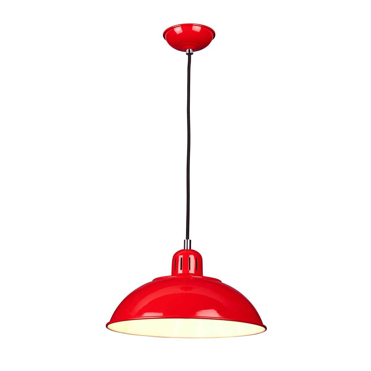 Pendelleuchte Franklin 1-flammig - Rot - Elsteadlighting - leuchtengrosshandel24