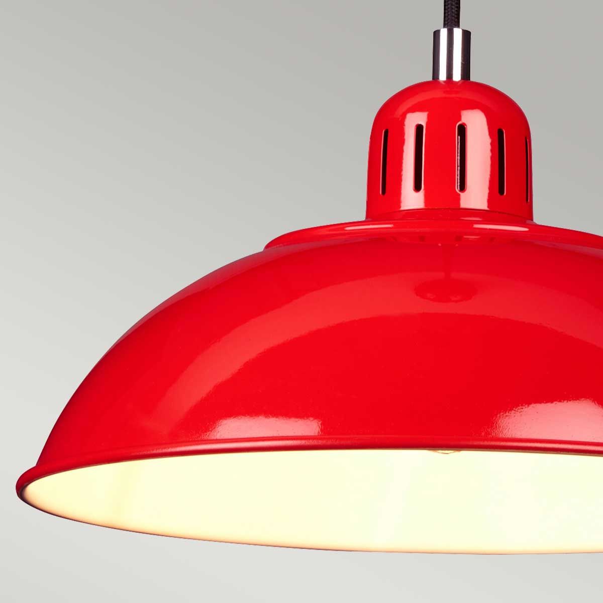 Pendelleuchte Franklin 1-flammig - Rot - Elsteadlighting - leuchtengrosshandel24