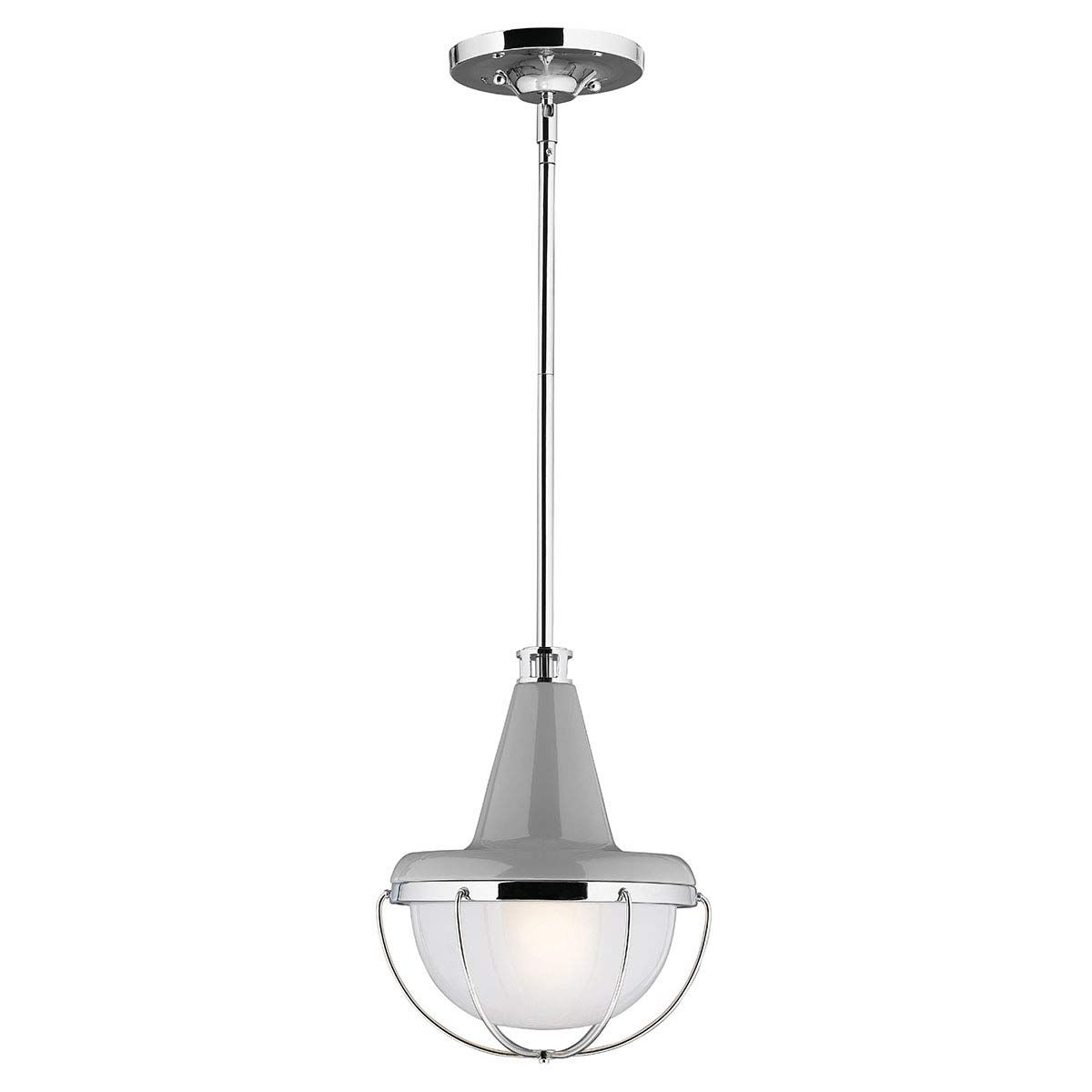 Pendelleuchte Livingston 1-flammig, Nickel poliert - Elsteadlighting - leuchtengrosshandel24