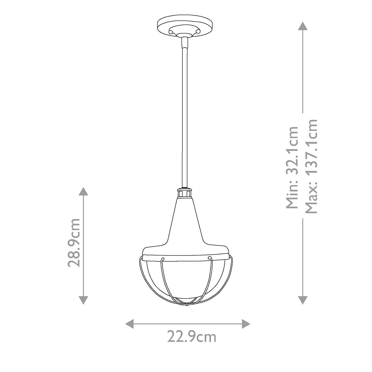 Pendelleuchte Livingston 1-flammig, Nickel poliert - Elsteadlighting - leuchtengrosshandel24