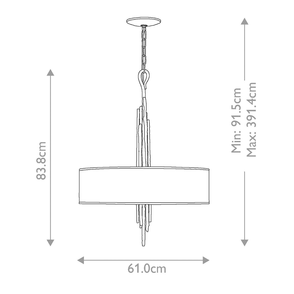 Pendelleuchte Spyre mit 6 Lichtern, matt - metallic - bronze - Elsteadlighting - HK - SPYRE6P - MMB