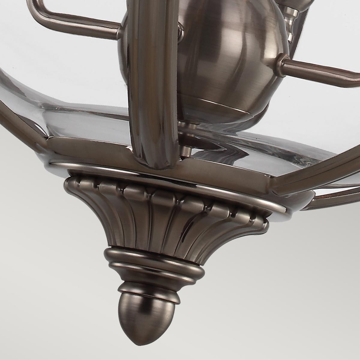 Pendelleuchter Adams mit 4 Lichtern, Antik-Nickel - Elsteadlighting - leuchtengrosshandel24
