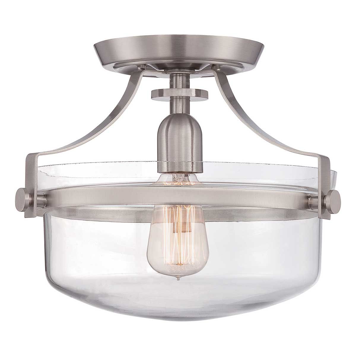 Penn Station 1 - flammig, halbbündig, gebürstetes Nickel - Elsteadlighting - QZ - PENN - STATION - F - BN