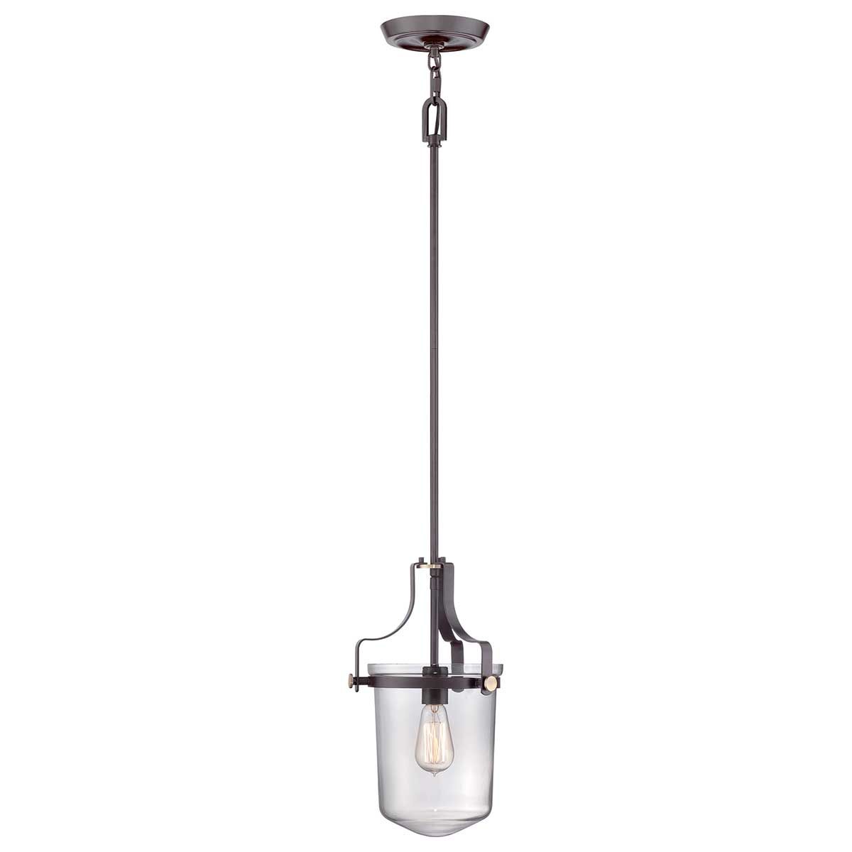 Penn Station 1 - flammige Mini - Pendelleuchte - Western - Bronze - Elsteadlighting - QZ - PENN - STATION - S - WT