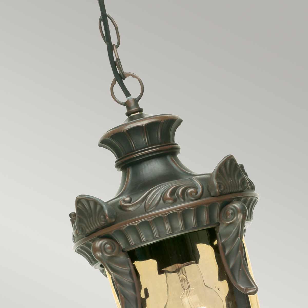 Philadelphia 1 - flammige mittelgroße Kettenlaterne - Altbronze - Elsteadlighting - PH8 - M - OB