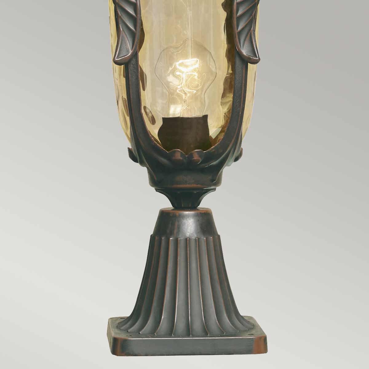 Philadelphia 1 - flammiger mittelgroßer Sockel - Altbronze - Elsteadlighting - PH3 - M - OB
