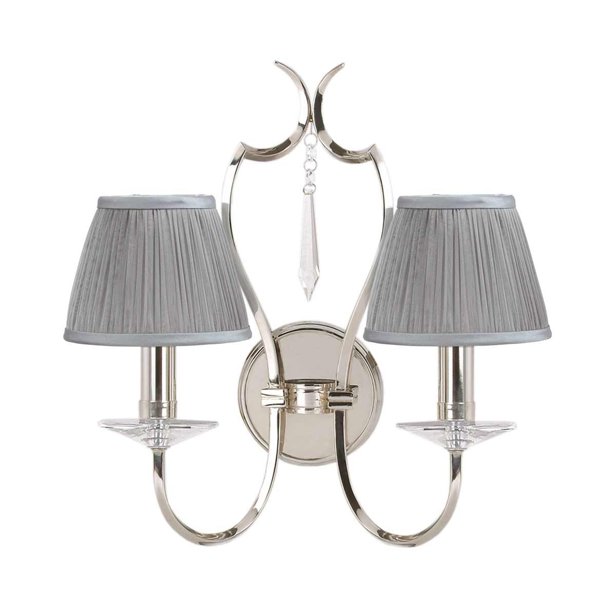 Pimlico 2 - flammige Wandleuchte, poliertes Nickel - Elsteadlighting - PM2 - PN