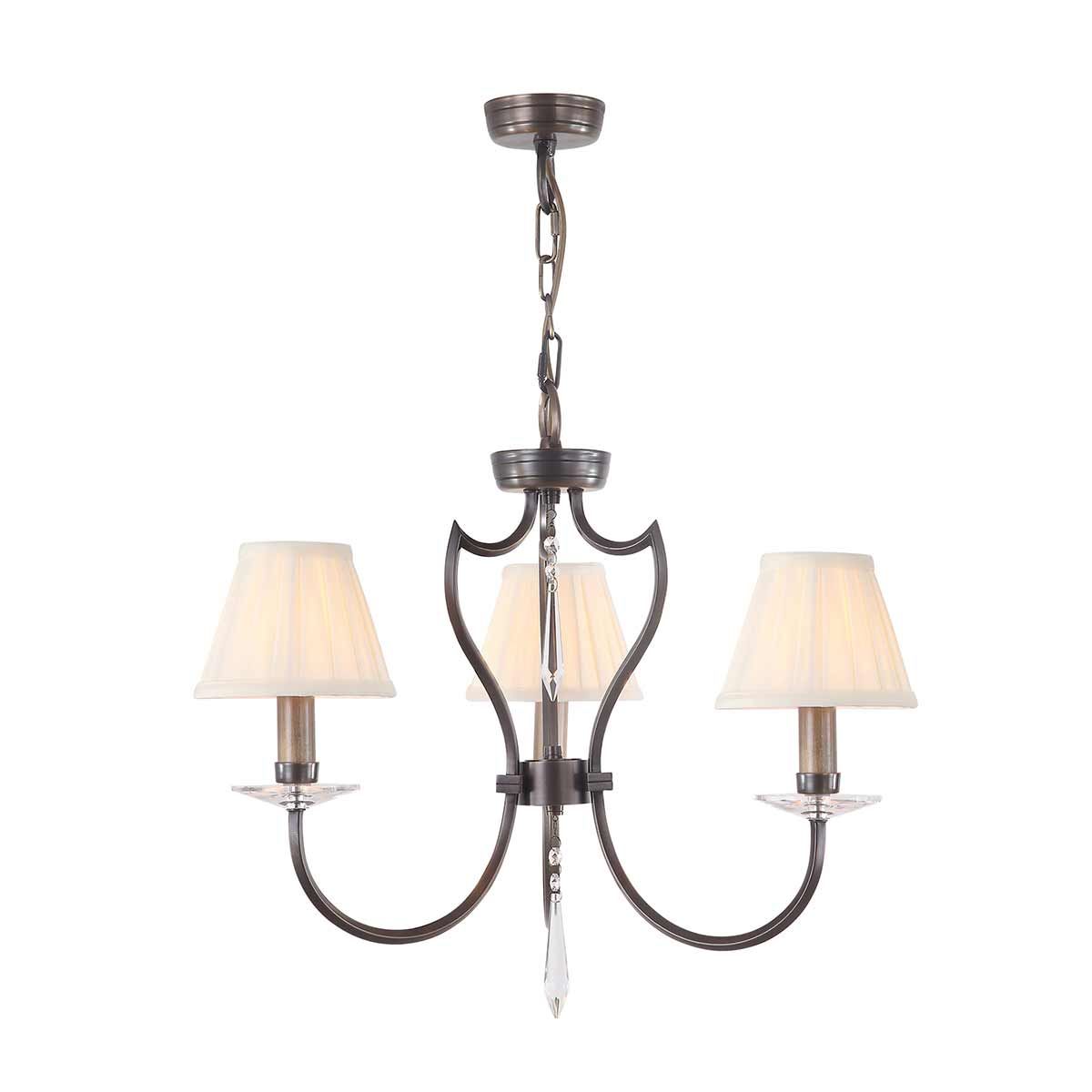 Pimlico Kronleuchter mit 3 Lichtern, dunkle Bronze - Elsteadlighting - PM3 - DB