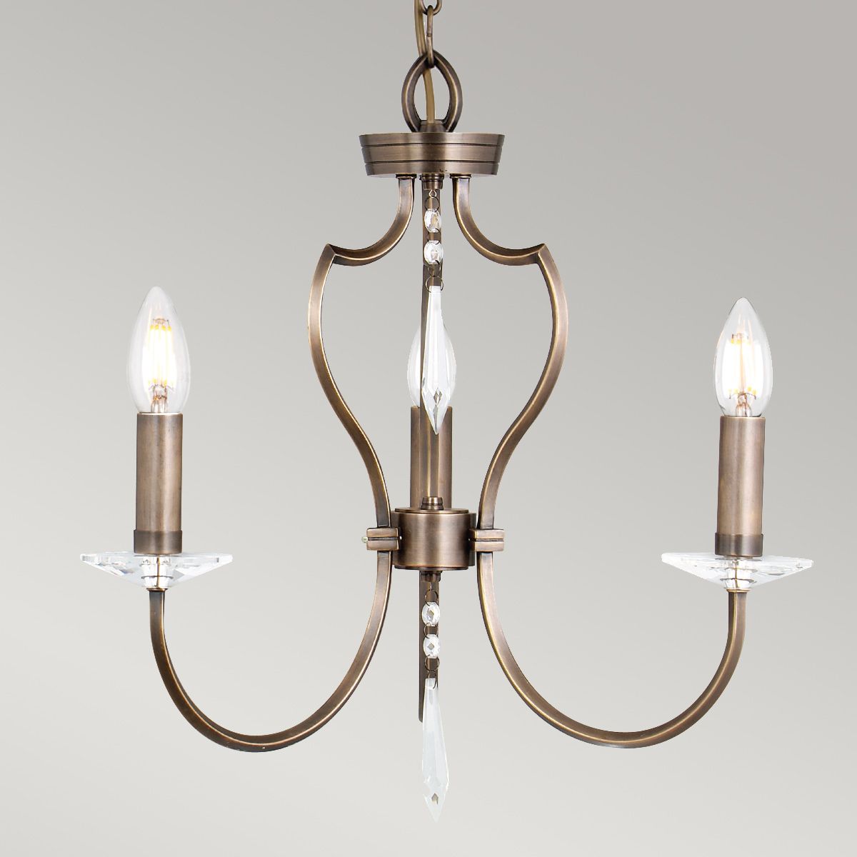 Pimlico Kronleuchter mit 3 Lichtern, dunkle Bronze - Elsteadlighting - PM3 - DB