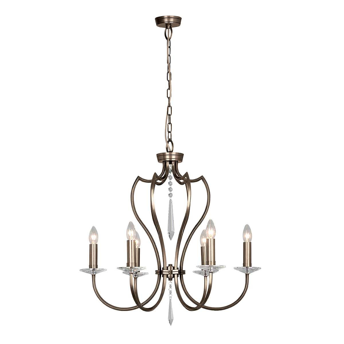 Pimlico Kronleuchter mit 6 Lichtern, dunkle Bronze - Elsteadlighting - PM6 - DB