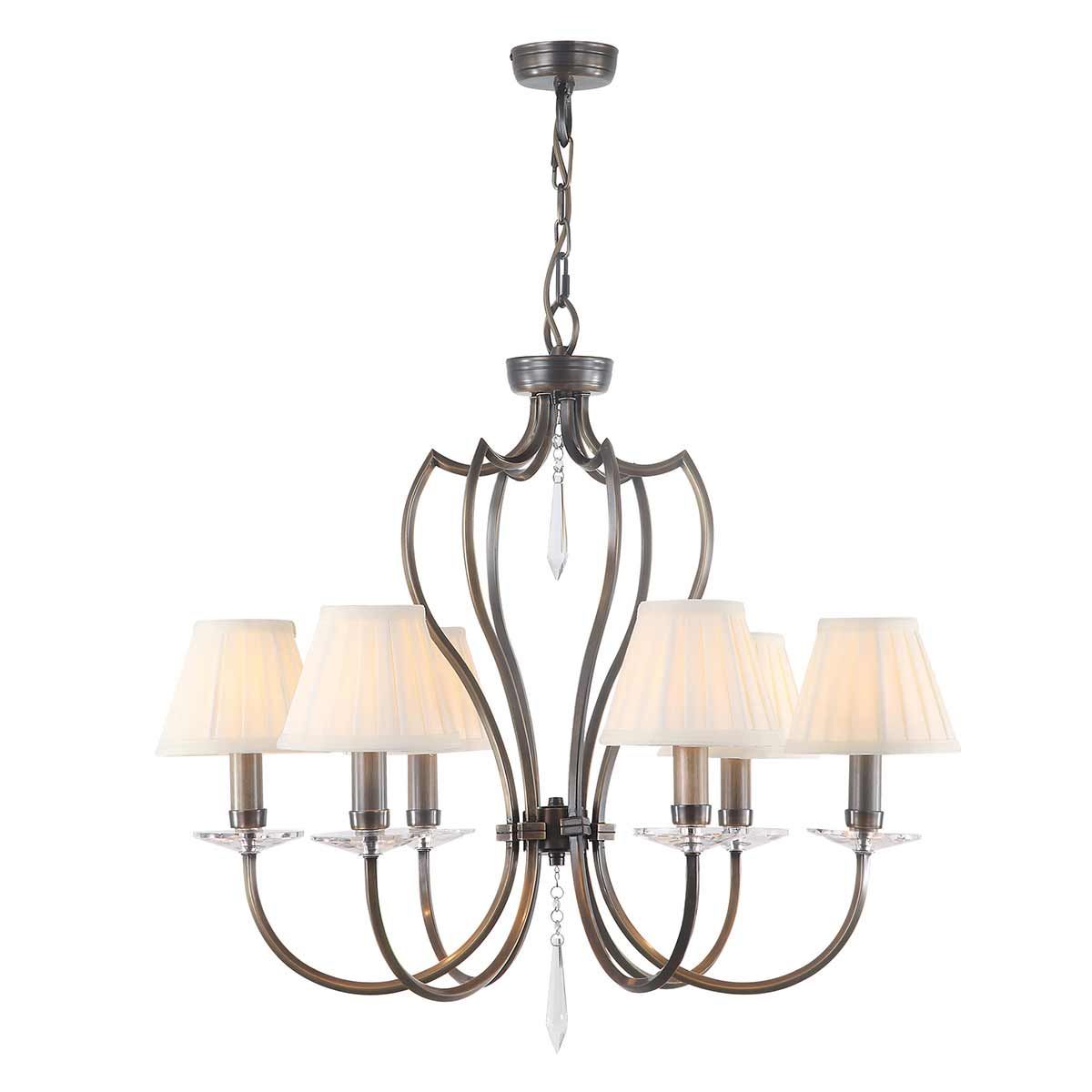 Pimlico Kronleuchter mit 6 Lichtern, dunkle Bronze - Elsteadlighting - PM6 - DB