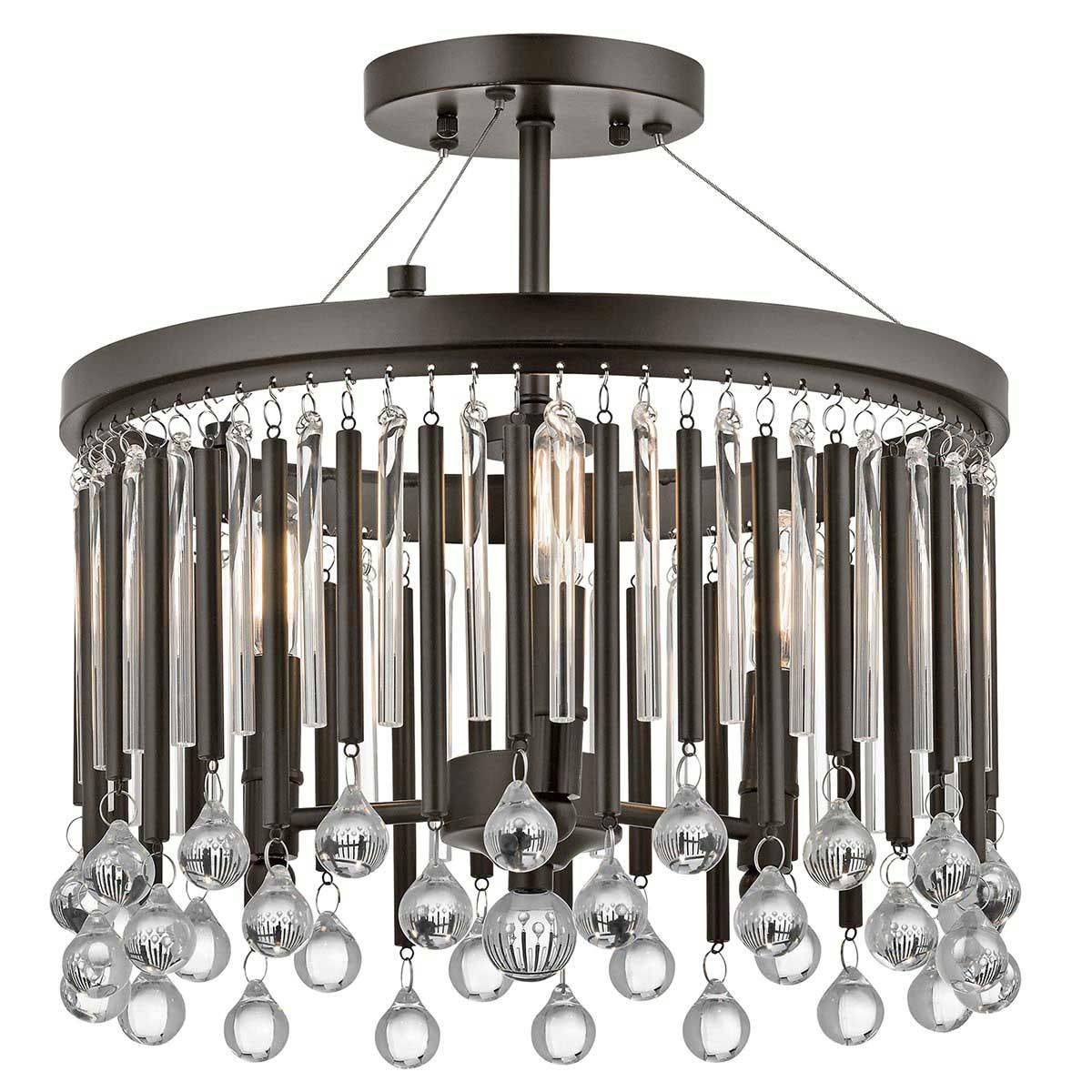 Piper 3 - flammige Halbeinbauleuchte, Espresso/Chrom - Elsteadlighting - KL - PIPER - SF