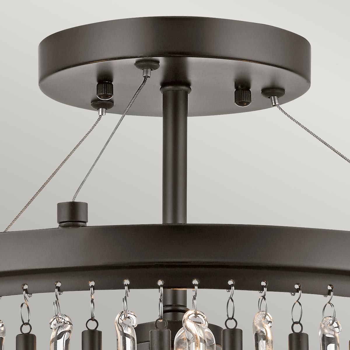 Piper 3 - flammige Halbeinbauleuchte, Espresso/Chrom - Elsteadlighting - KL - PIPER - SF