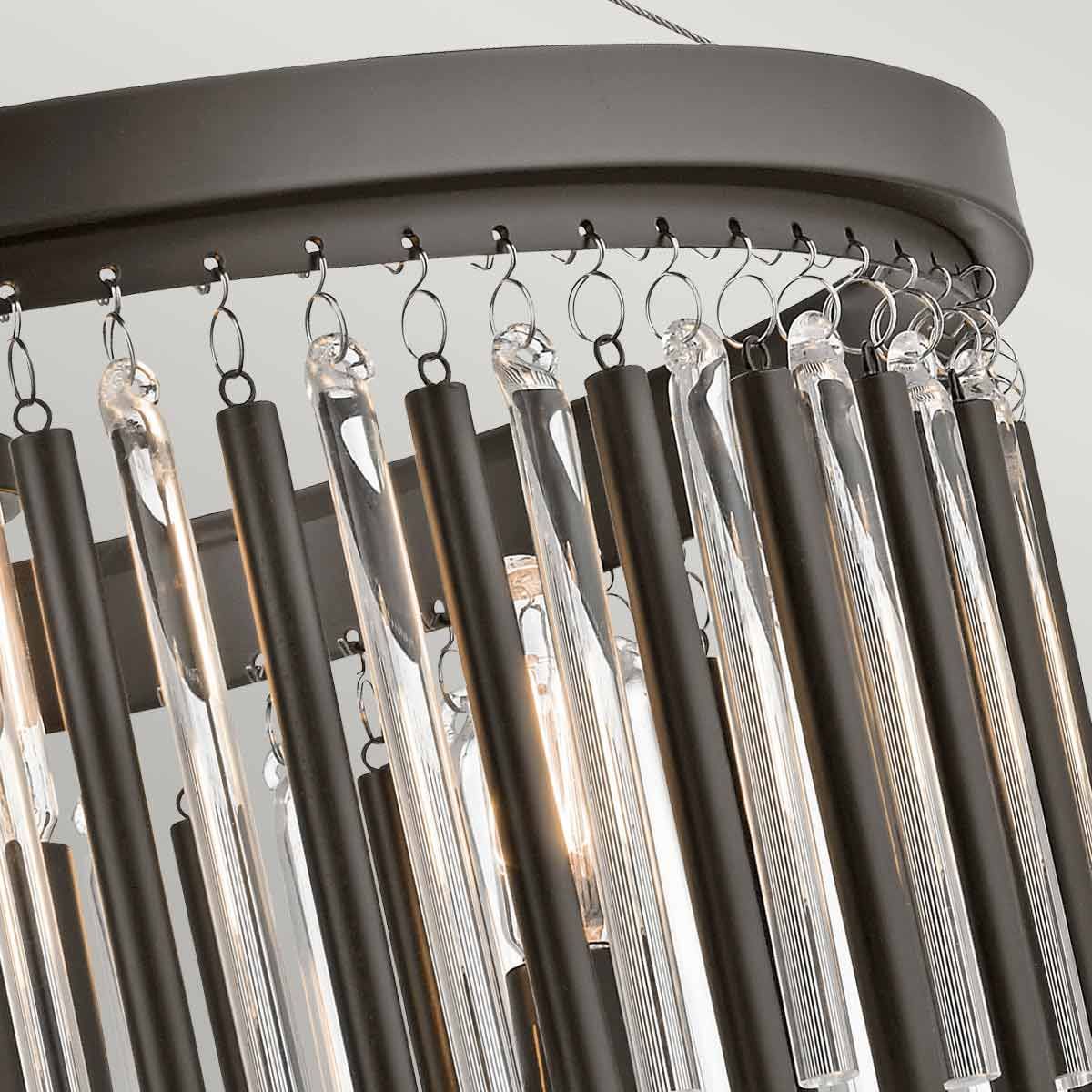 Piper 3 - flammige Halbeinbauleuchte, Espresso/Chrom - Elsteadlighting - KL - PIPER - SF