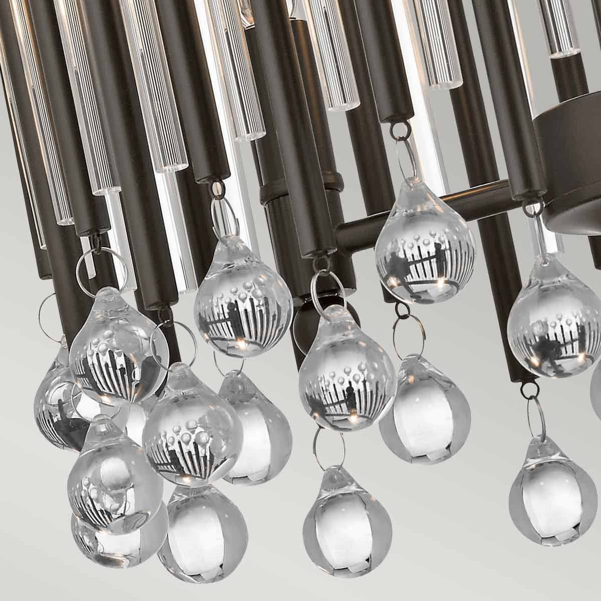 Piper 3 - flammige Halbeinbauleuchte, Espresso/Chrom - Elsteadlighting - KL - PIPER - SF