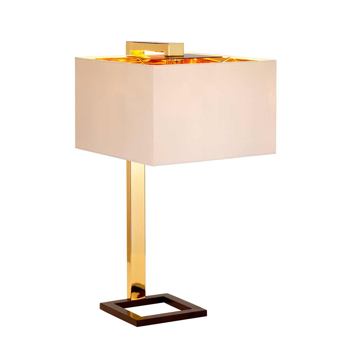Plein 1 - flammige Tischlampe - Dunkelbraun/Poliertes Gold - Elsteadlighting - PLEIN - TL