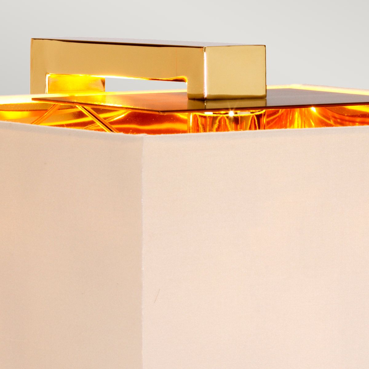 Plein 1 - flammige Tischlampe - Dunkelbraun/Poliertes Gold - Elsteadlighting - PLEIN - TL