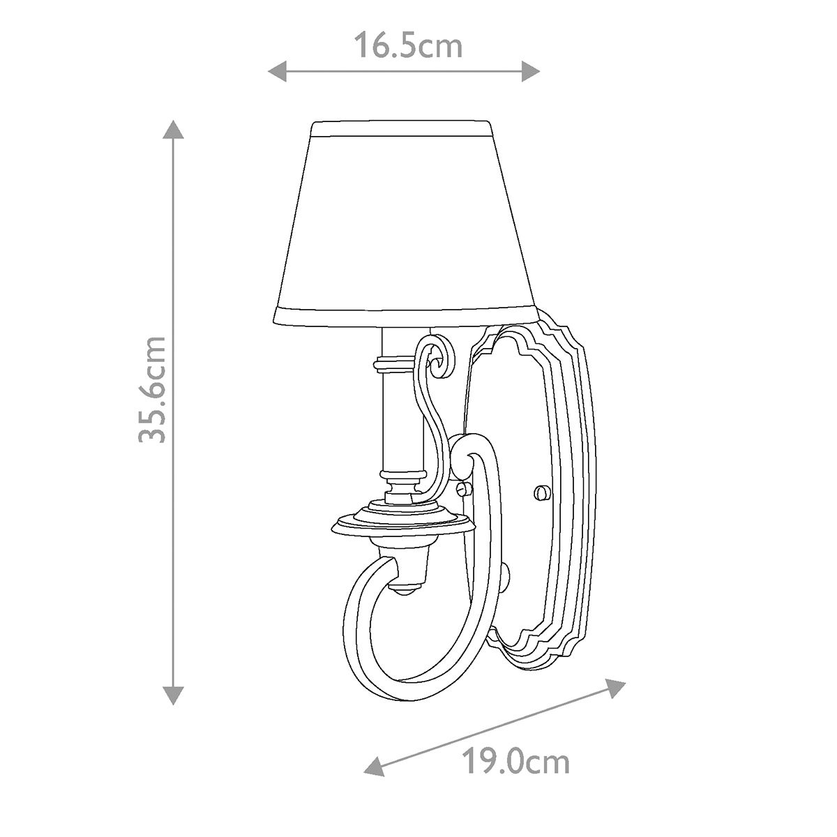 Plymouth 1 - flammige Wandleuchte - Alte Bronze - Elsteadlighting - HK - PLYMOUTH1