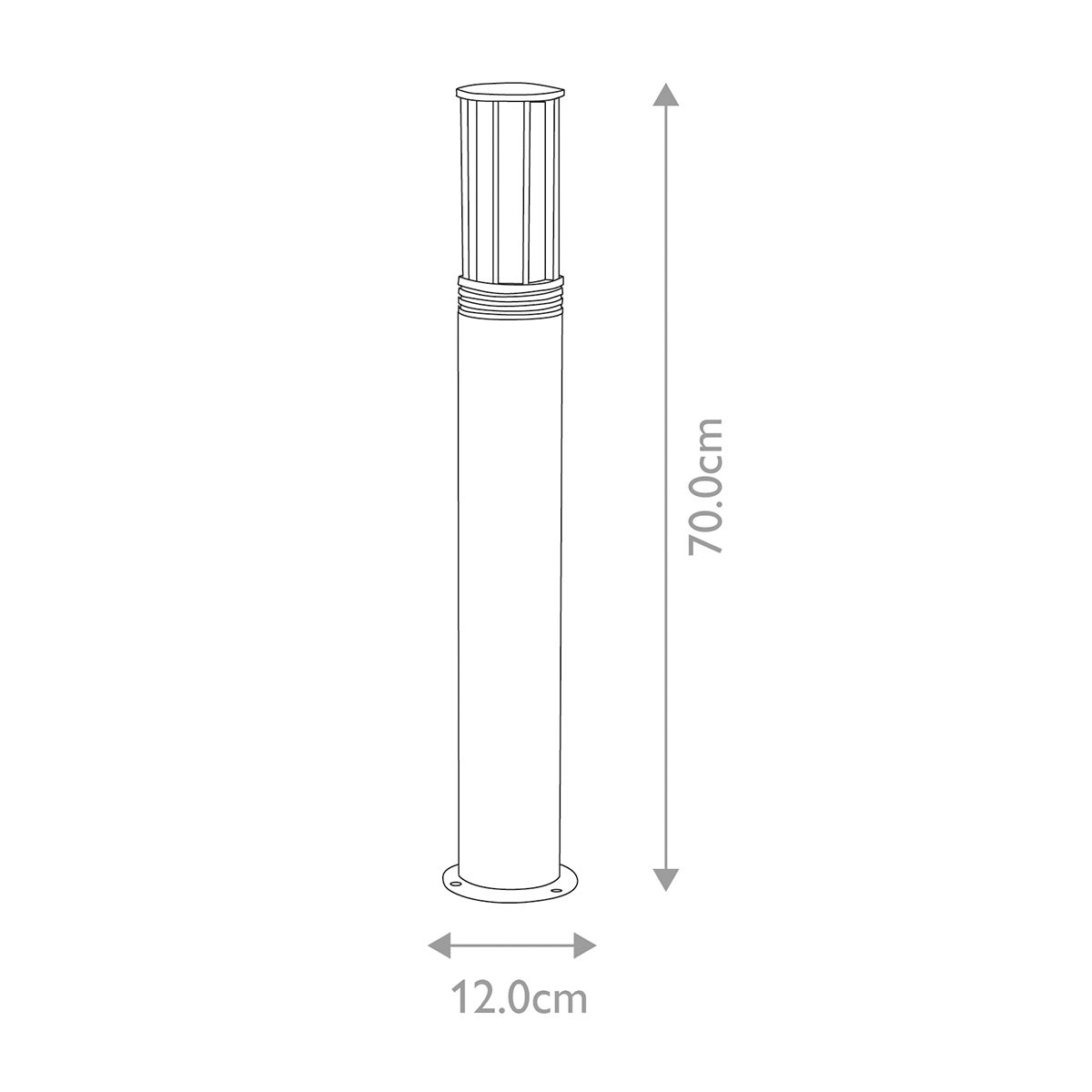 Pollerleuchte Hornsea 1 Licht - Teak mit Edelstahl - Elsteadlighting - HORNSEA - B - SS