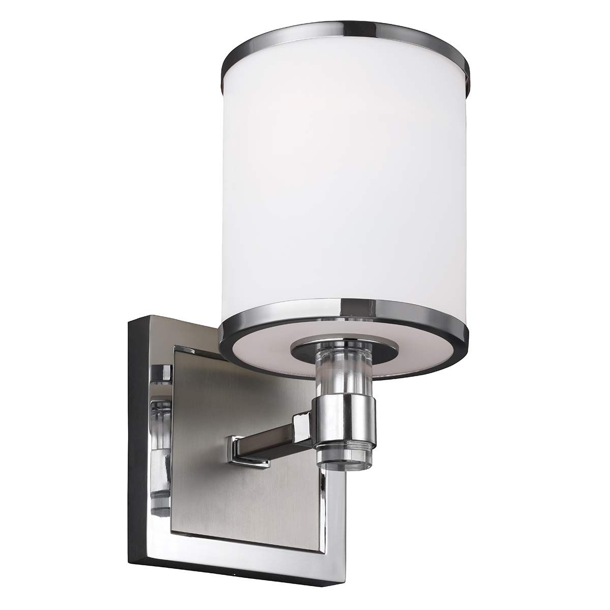 Prospect Park Wandleuchte, 1 - flammig, Satin - Nickel mit Chrom - Elsteadlighting - FE - PROSPECT - PARK1