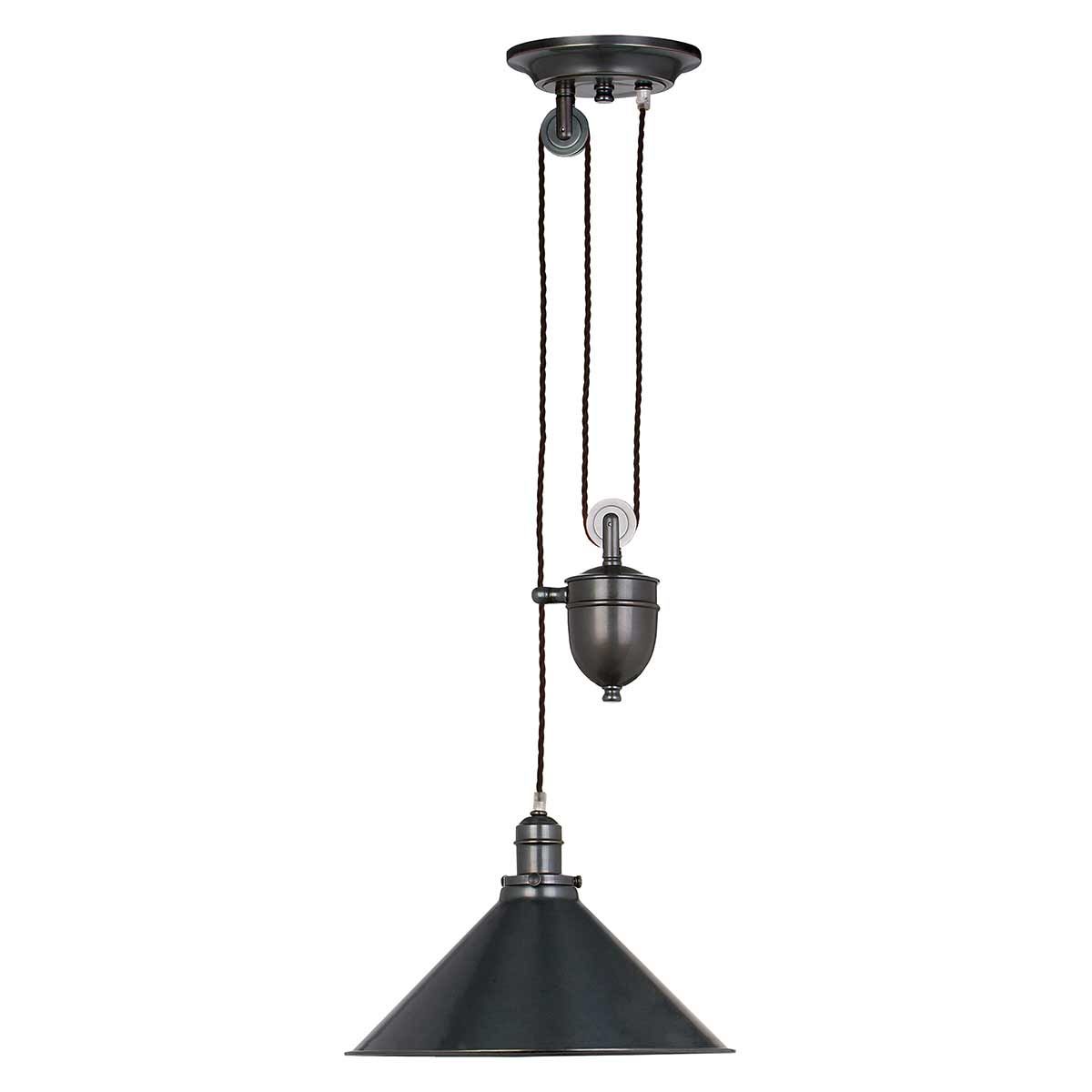 Provence 1 - flammige Pendelleuchte „Rise and Fall“ - Altbronze - Elsteadlighting - PV - P - OB