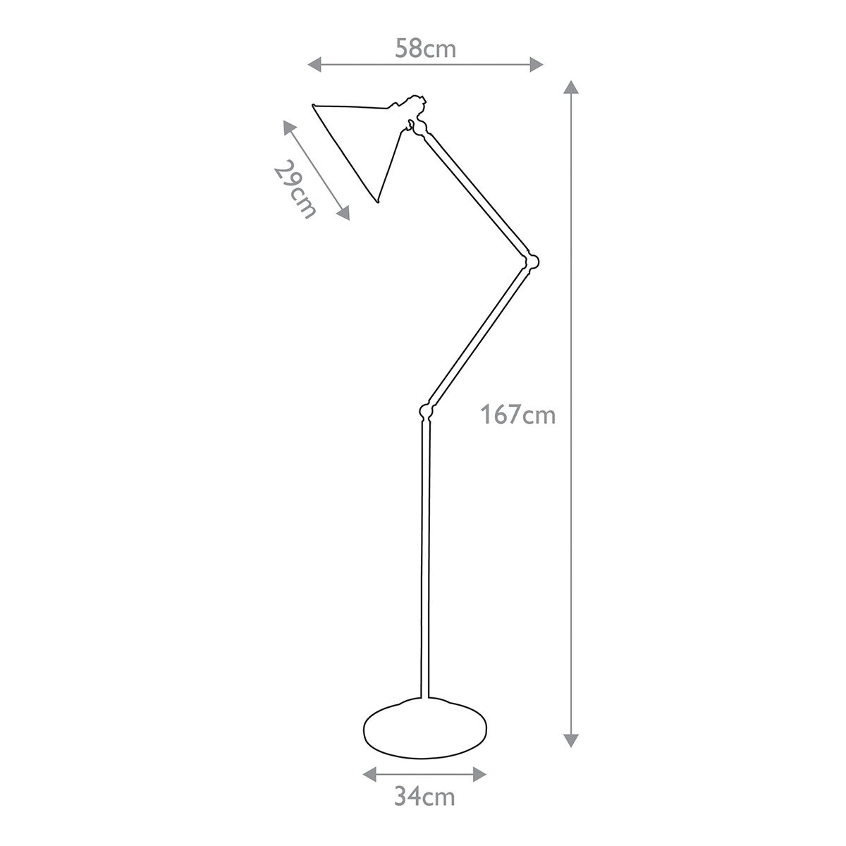 Provence 1 - flammige Stehlampe - Poliertes Nickel - Elsteadlighting - PV - FL - PN