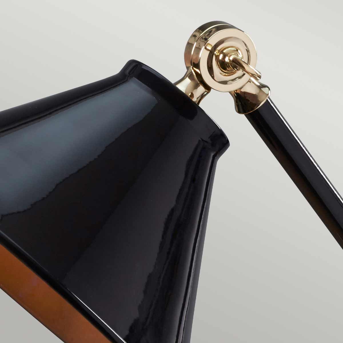 Provence Element Mini - Tischlampe mit 1 Licht, Schwarz/Messing poliert - Elsteadlighting - PV - ELEMENT - BPB