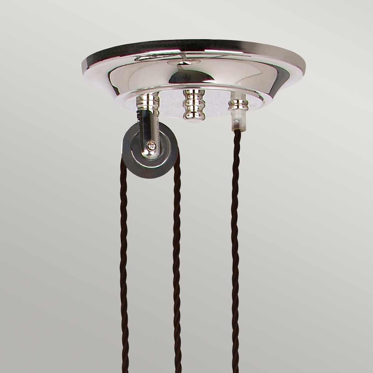 Provence Pendelleuchte mit 1 Licht, „Rise and Fall“, poliertes Nickel - Elsteadlighting - PV - P - PN