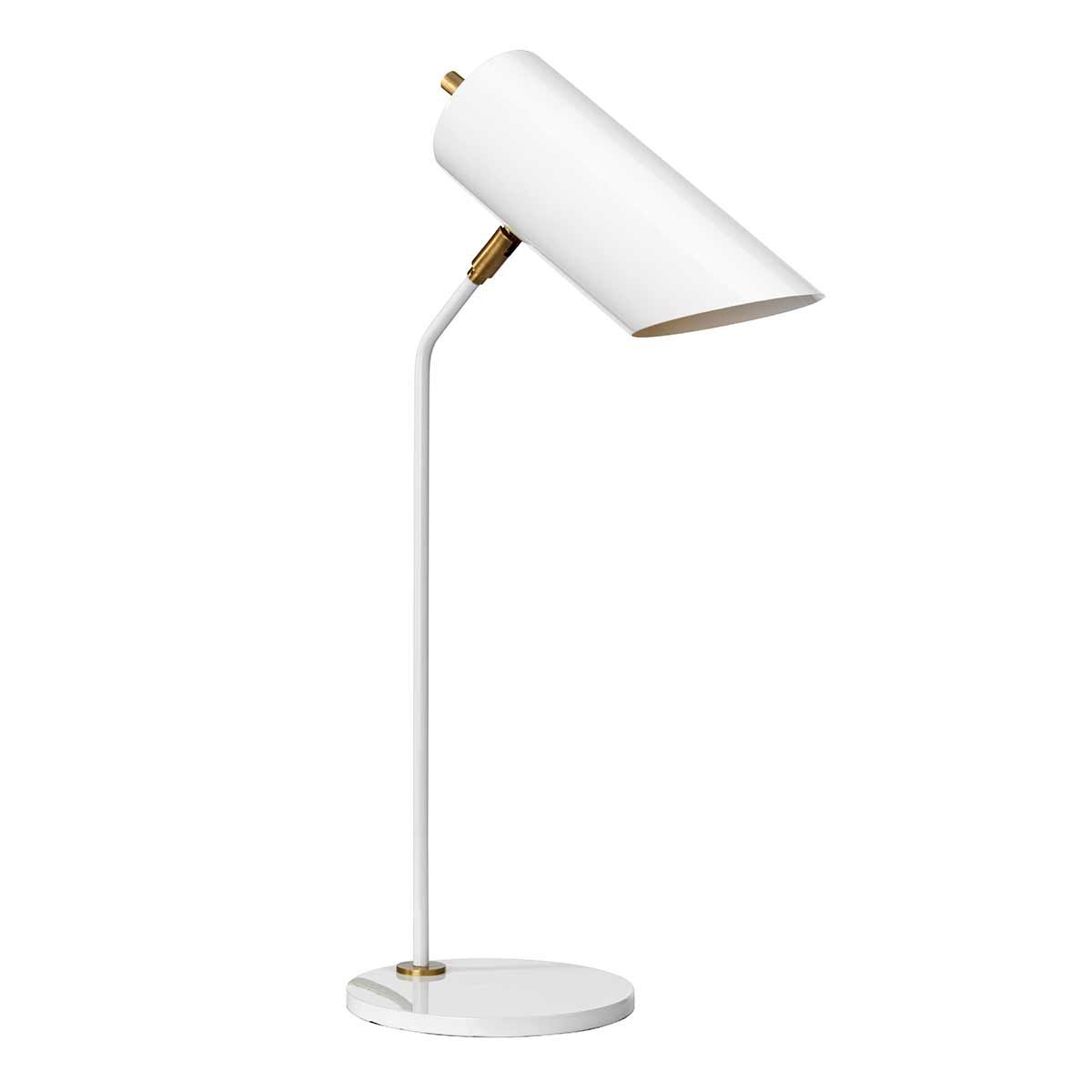 Quinto 1 - flammige Tischlampe - Weiß/Gealtertes Messing - Elsteadlighting - QUINTO - TL - WAB